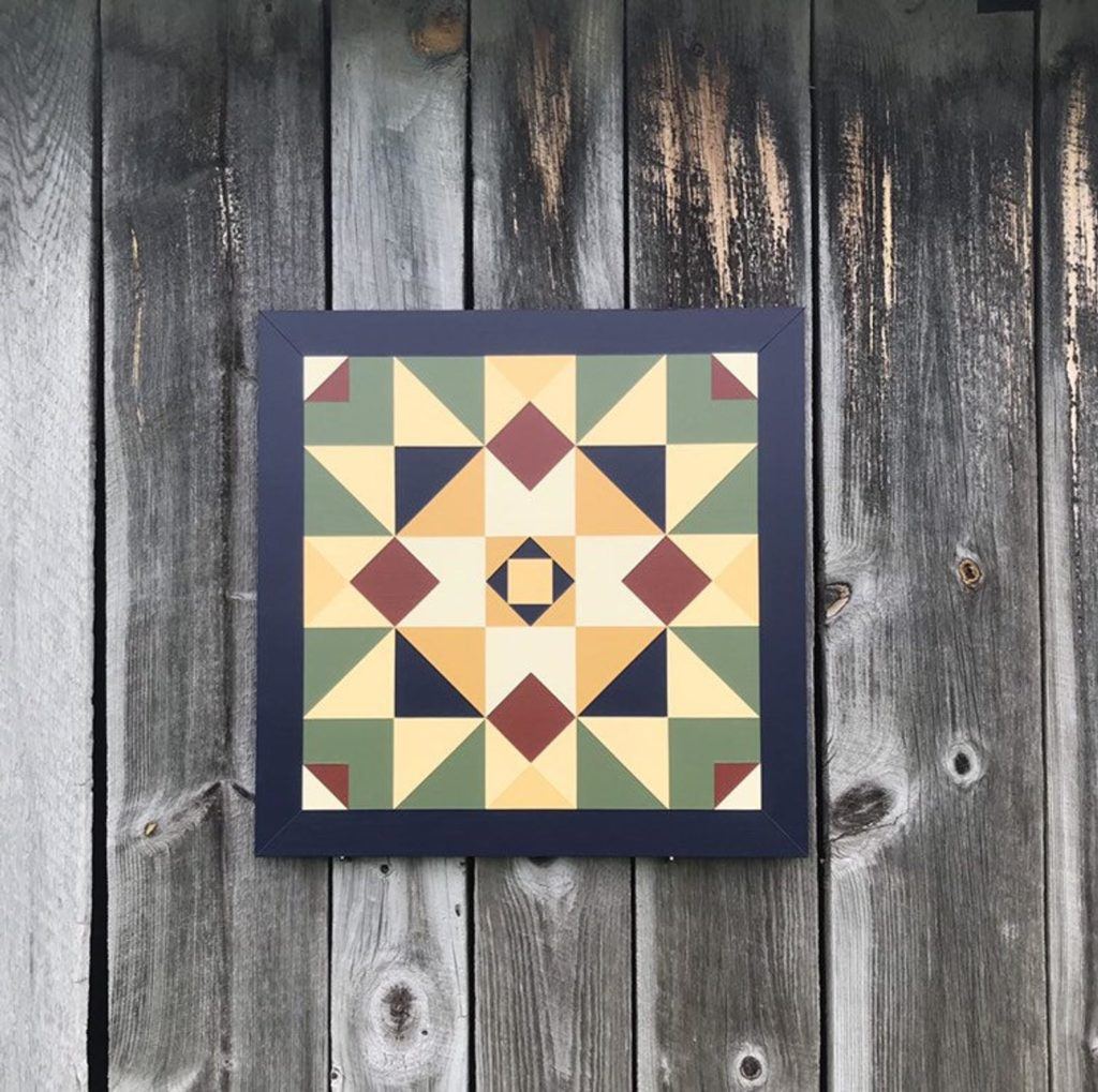 barn quilt on wall